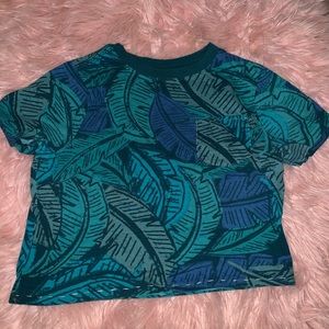 Tropical leafy crop top